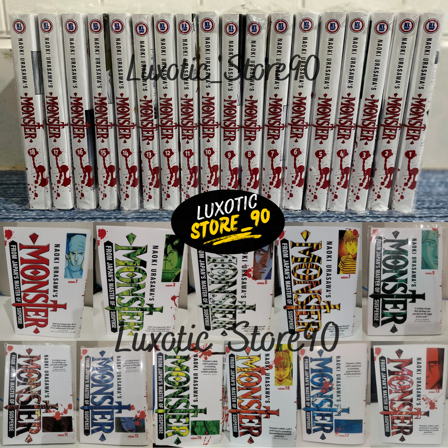 Monster Manga English Volume 1-18(END) Full Set by Naoki Urasawa