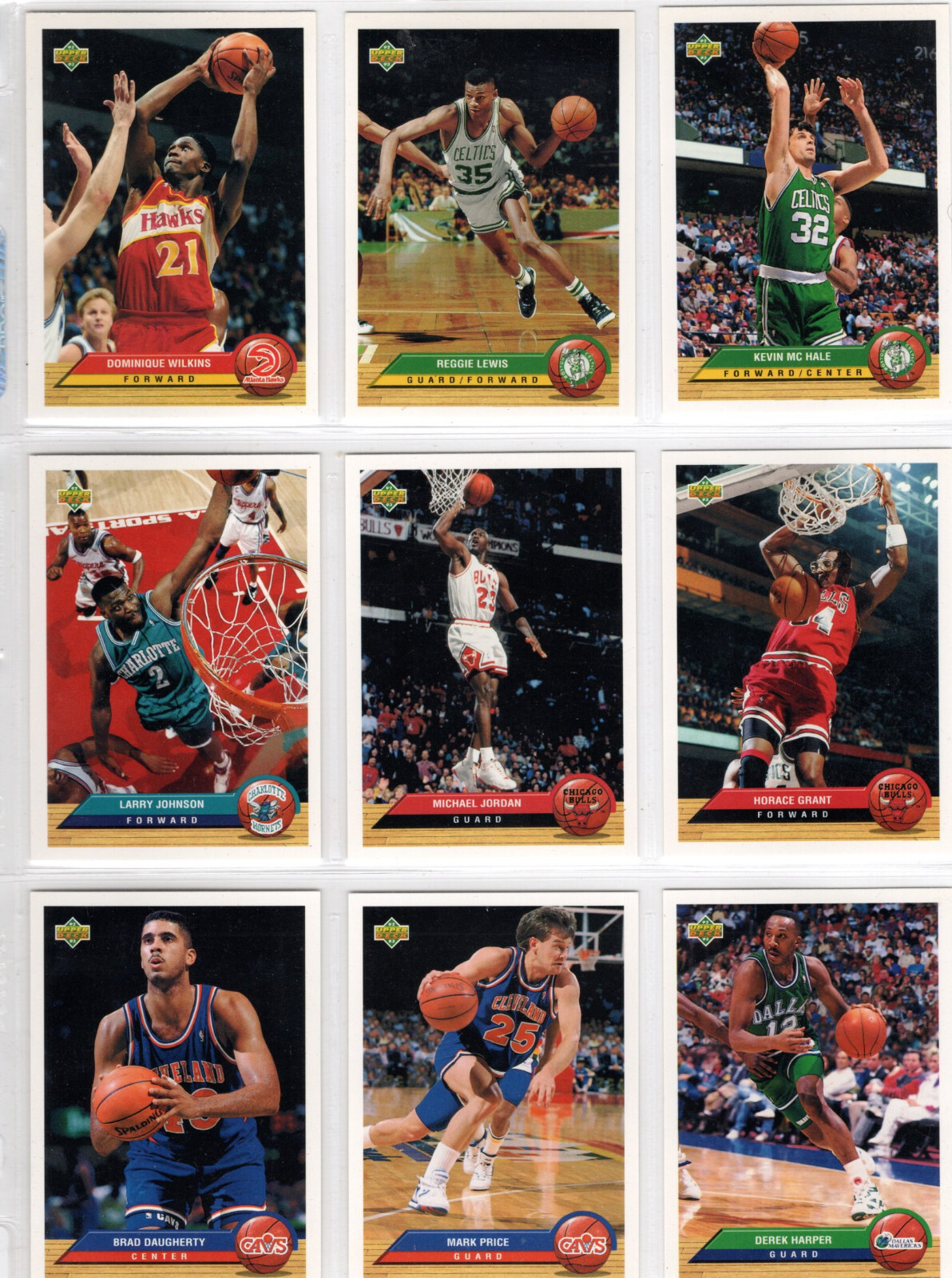 1993 Upper Deck Basketball McDonald's NBA Fantasy Set with JORDAN