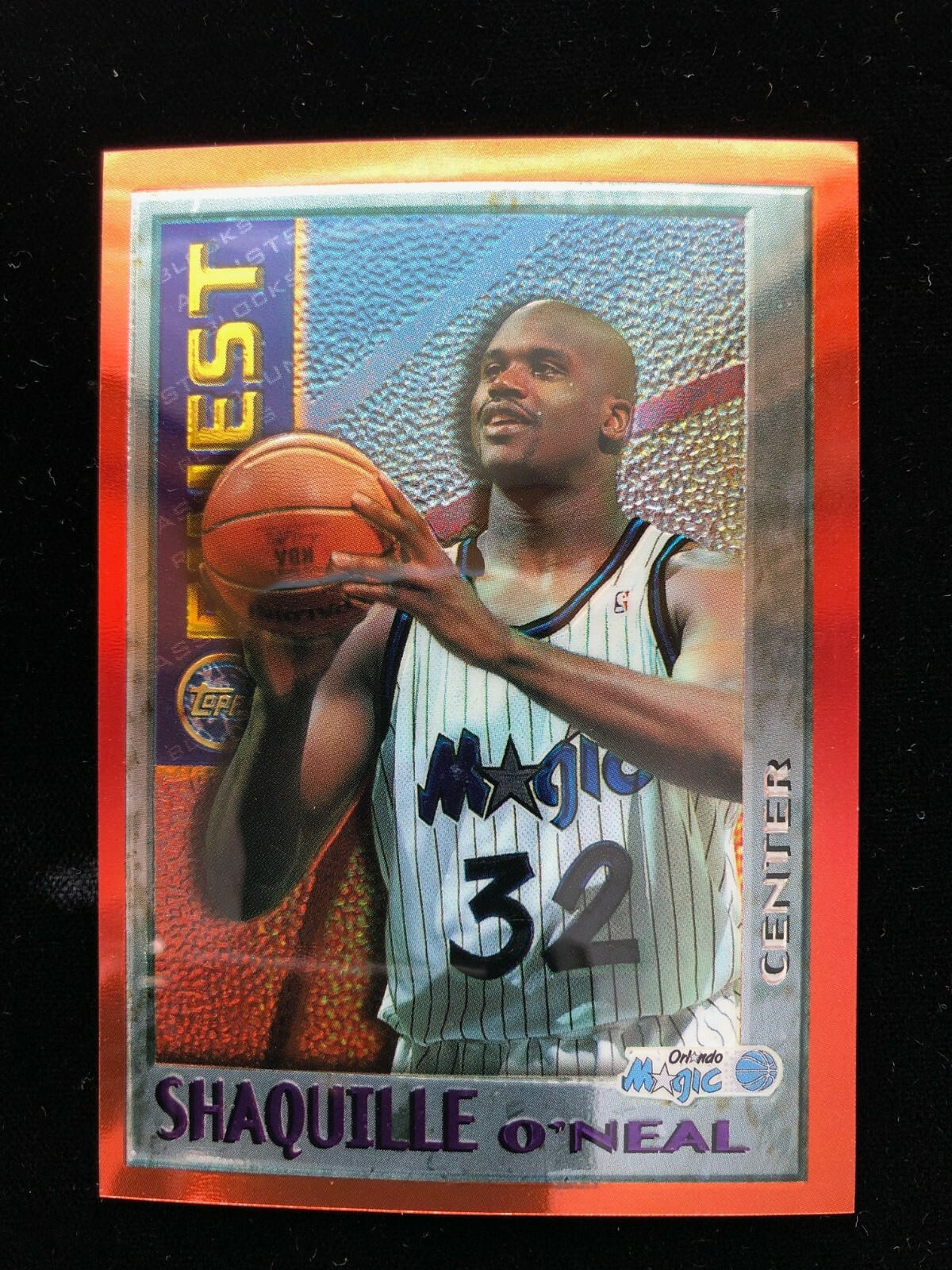 1995-96 Topps Finest Mystery #M22 Shaquille O'Neal Orange Border