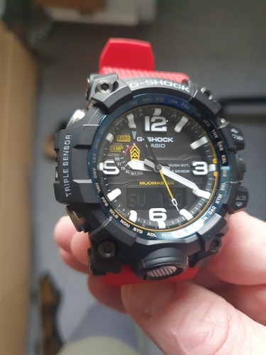 GENUINE CASIO Original G-SHOCK Red Watch Band GWG-1000RD-4A GWG