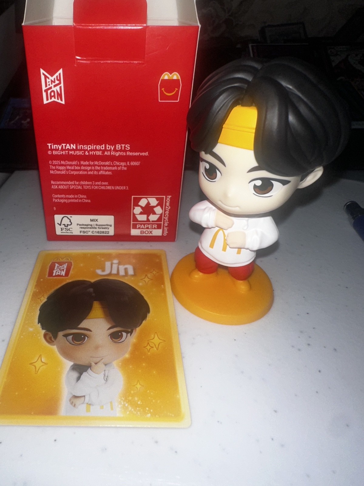 New! 2025 McDonald's #9 JIN TINY TAN x BTS ENCORE, ON- HAND | eBay