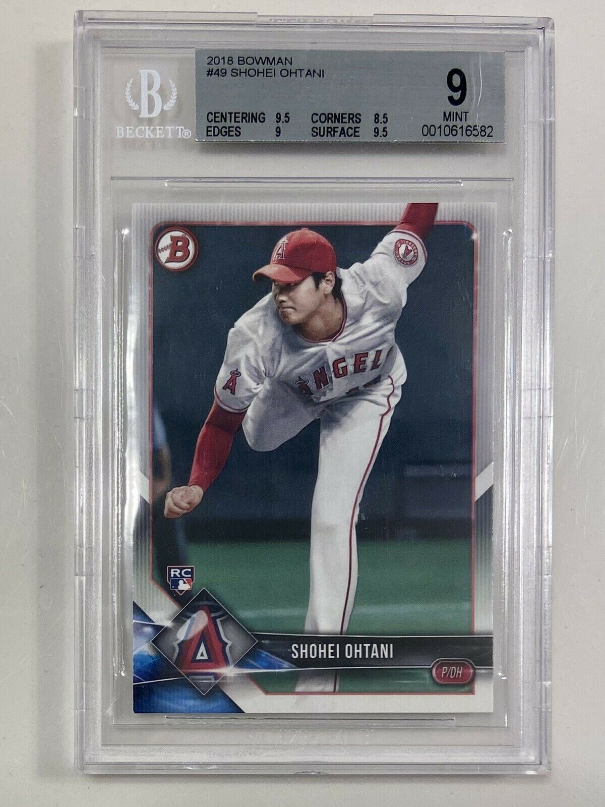 2018 Bowman #49 Shohei Ohtani BGS 9 Beckett Rookie Card RC Angels