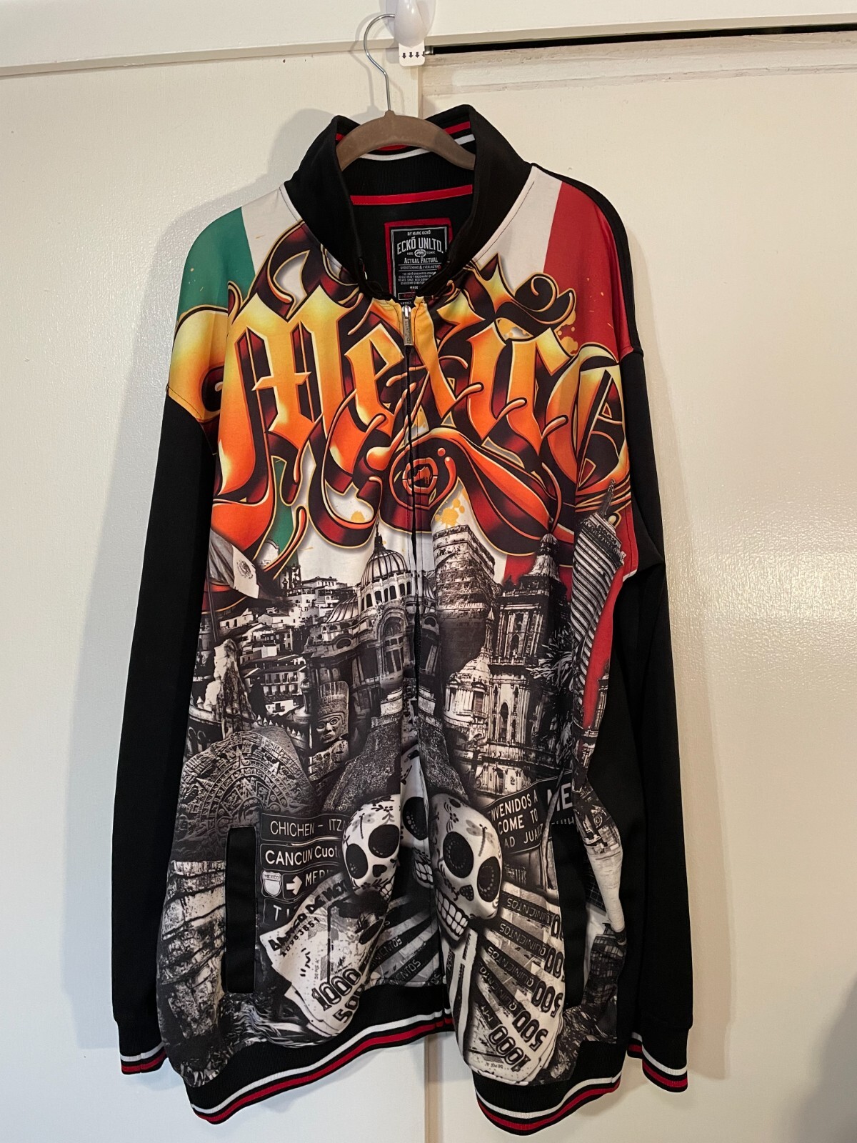 ECKO UNLTD Vintage Mexico Day Of The Dead 3XL Zip front Multi