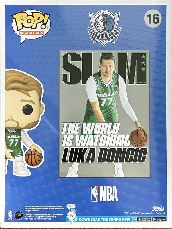 Luca Doncic Dallas Mavericks Signed Panini Exclusive Jumbo Funko