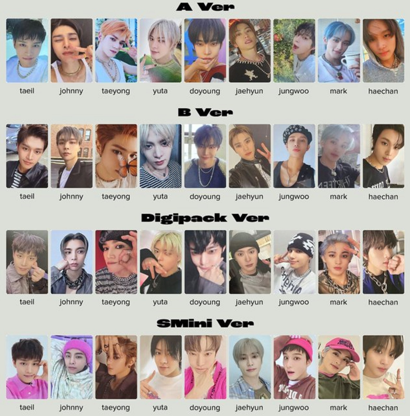 NCT 127 NCT127 Ay-Yo 4th Album OFFICIAL PHOTO CARD A B Digipack