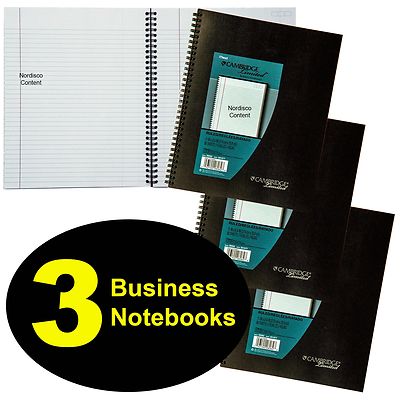 3 Each, Mead 06062 Cambridge Limited Business Notebook, 11 x 8-1/4