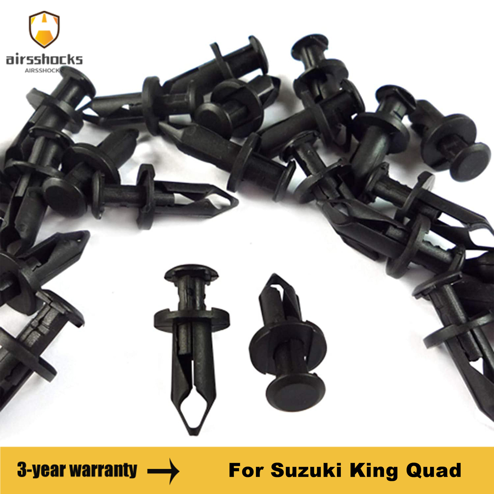100x Push ATV Fender Clips For Suzuki King Quad Kawasaki Brute