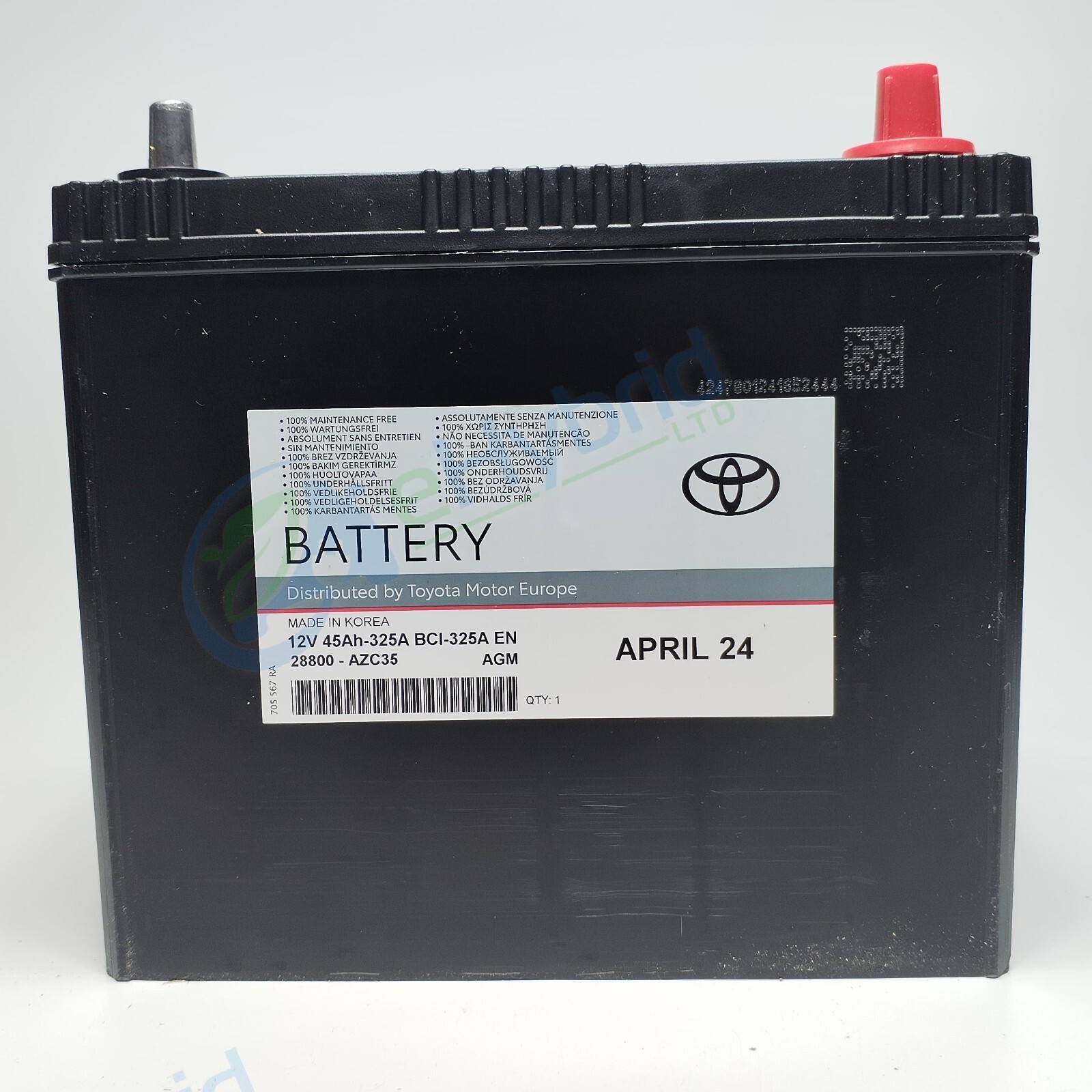 Mitsubishi Outlander 12V Battery AGM 45AH AUXILIARY 8201A216 28800