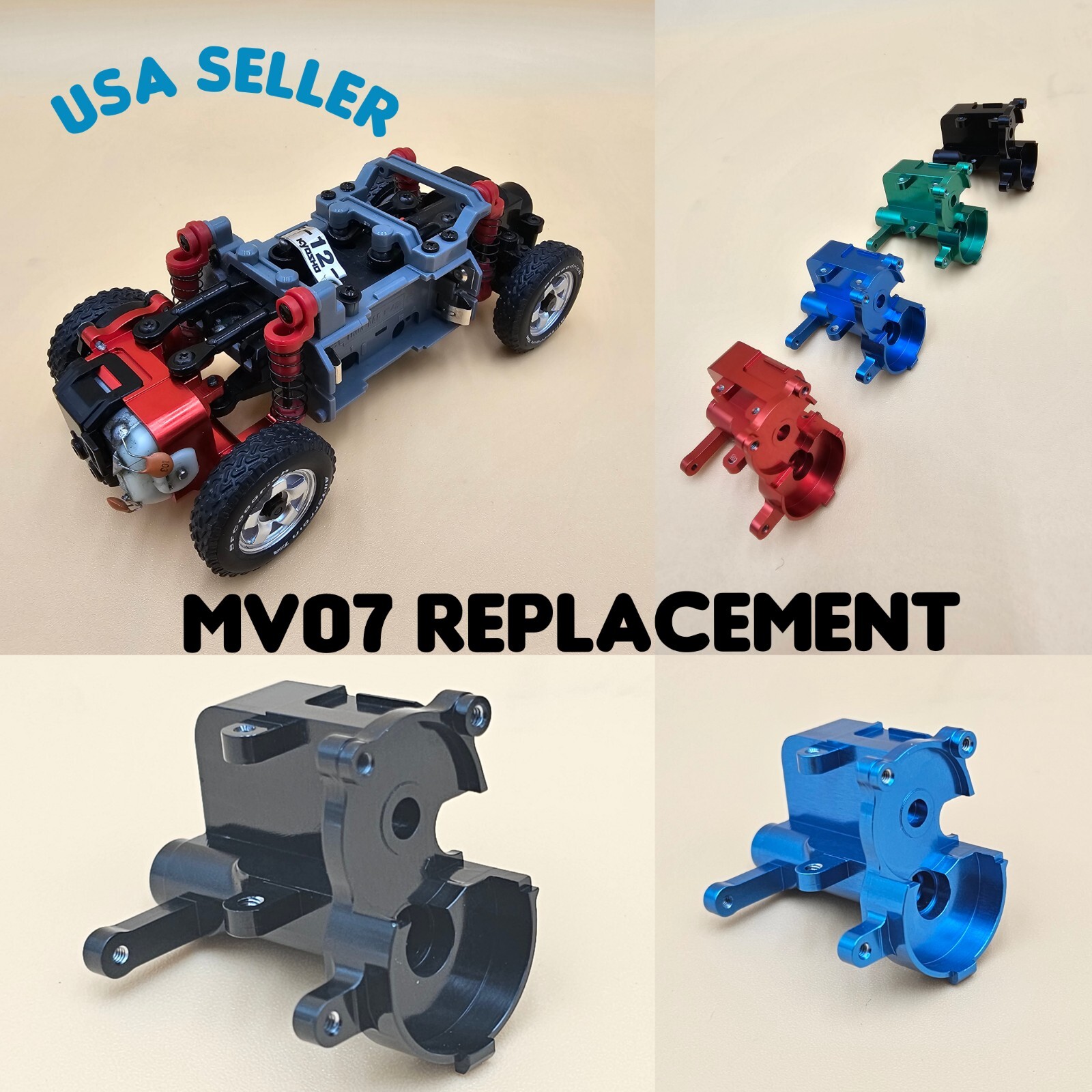 Vintage Kyosho Mini Z Overland Gearbox MV07 Part Aluminum Alloy