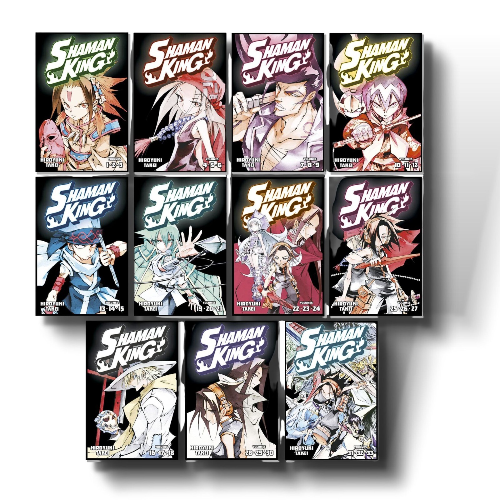 Shaman King English Manga Omnibus 3-in-1 Books 1-11 (Vol 1-33