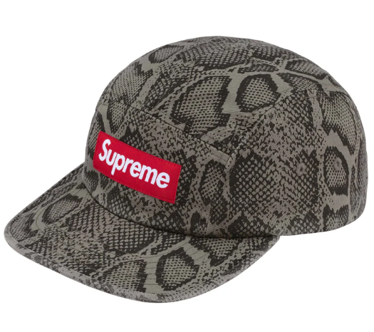 Supreme Washed Chino Twill Camp Cap Snake SS24 Hat Box Logo In