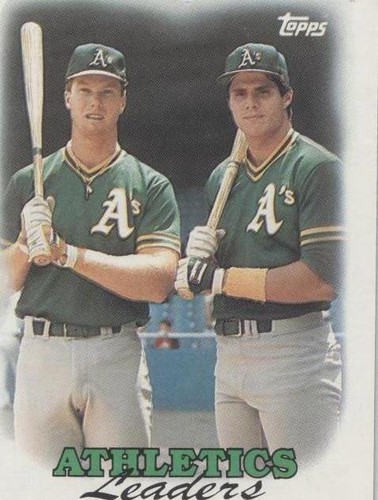 Mark McGwire/Jose Canseco 1987 Oakland A's Team Leaders Topps #759