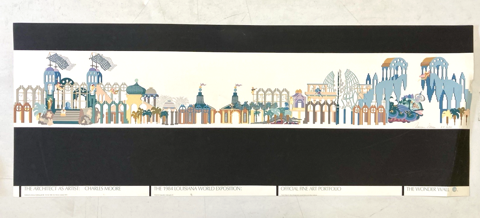 1984 New Orleans Worlds Fair Poster Wonder Wall - Architect