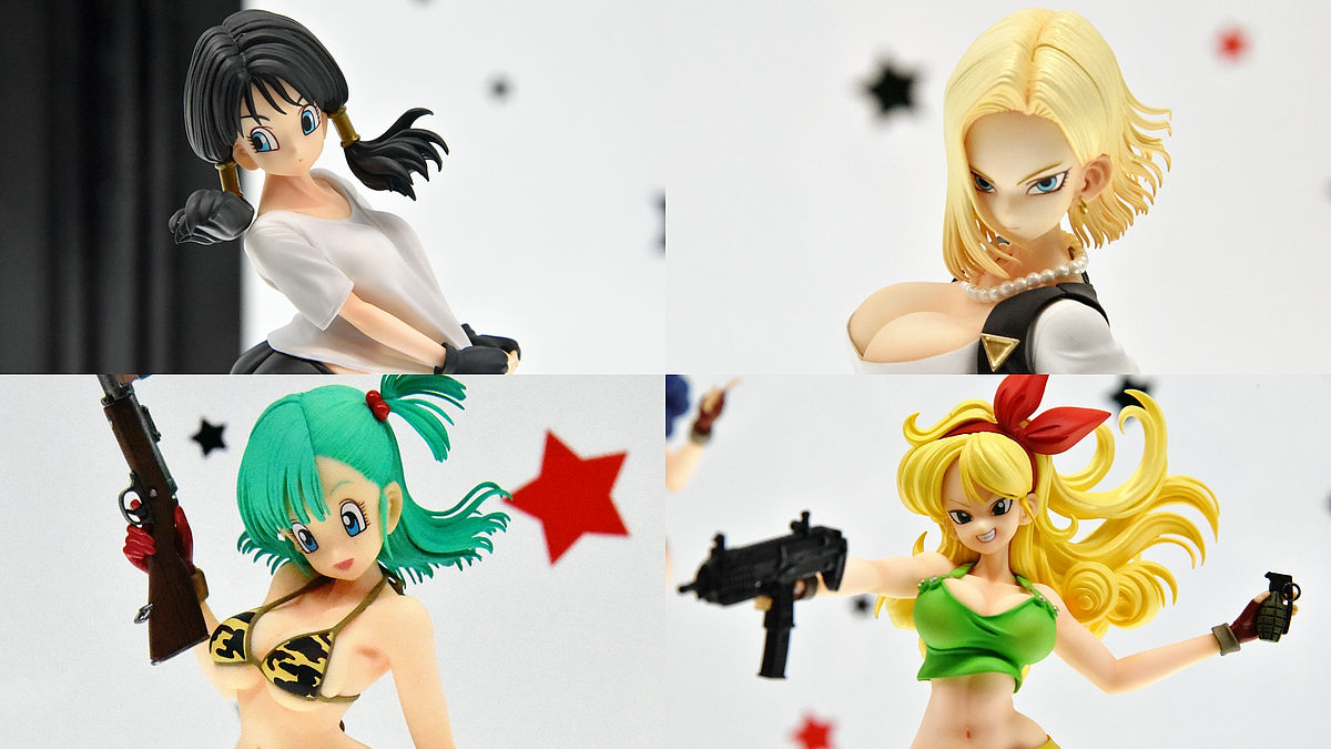 健康美にあふれるビーデル・人造人間18号・ブルマ・ランチさんたち