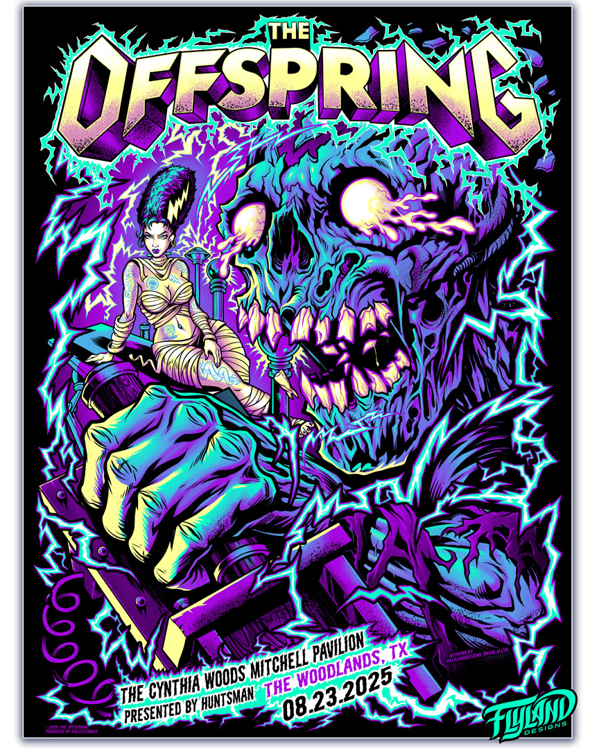 The Offspring Woodland TX 2025 Silk-Screen Poster – Hireillo