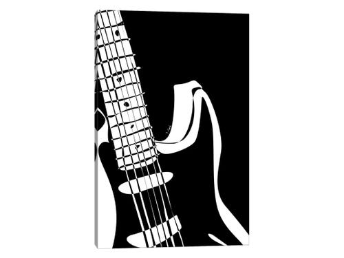 Electric Guitar Black Canvas Wall Art by Nisse Corona | iCanvas