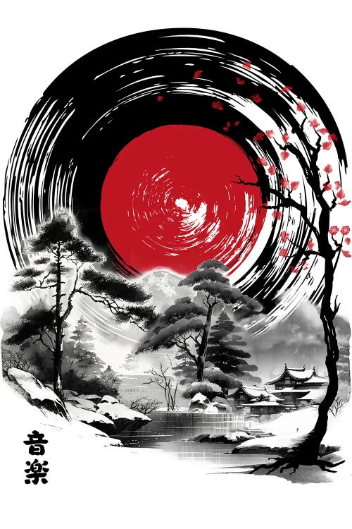 Music Of Japan Sumi-E Canvas Wall Art by Antonio Camarena | iCanvas
