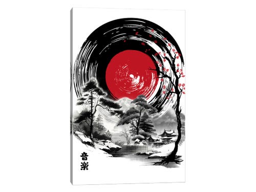 Music Of Japan Sumi-E Canvas Wall Art by Antonio Camarena | iCanvas