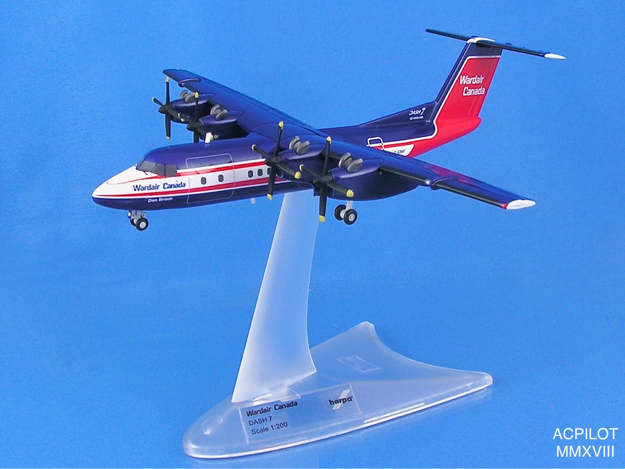 航空機・ヘリコプター Wardair De Havilland DHC-7 1/200 herpa