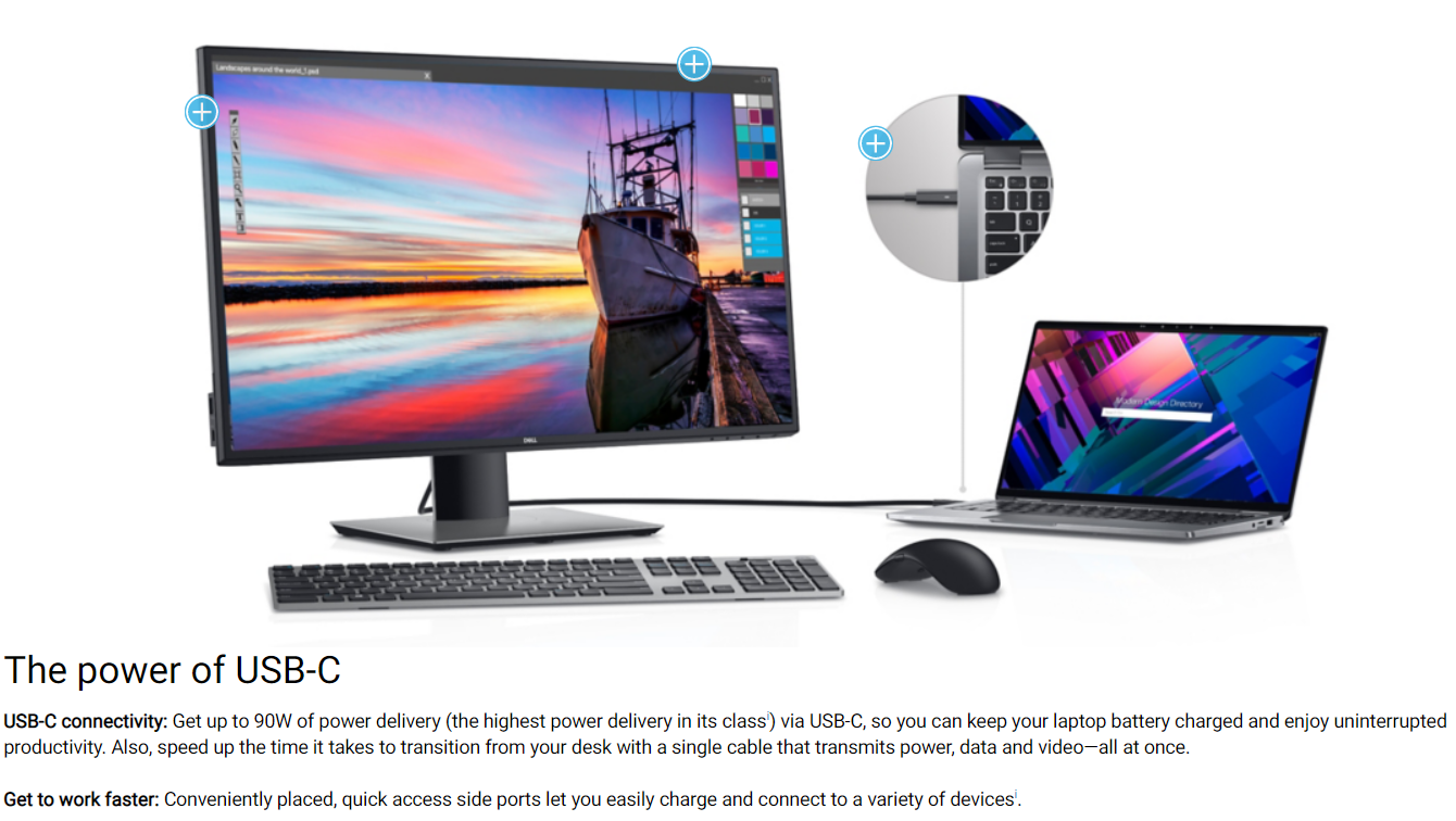 Dell UltraSharp U2720Q 27inch 4K USB-C Monitor | VillMan Computers