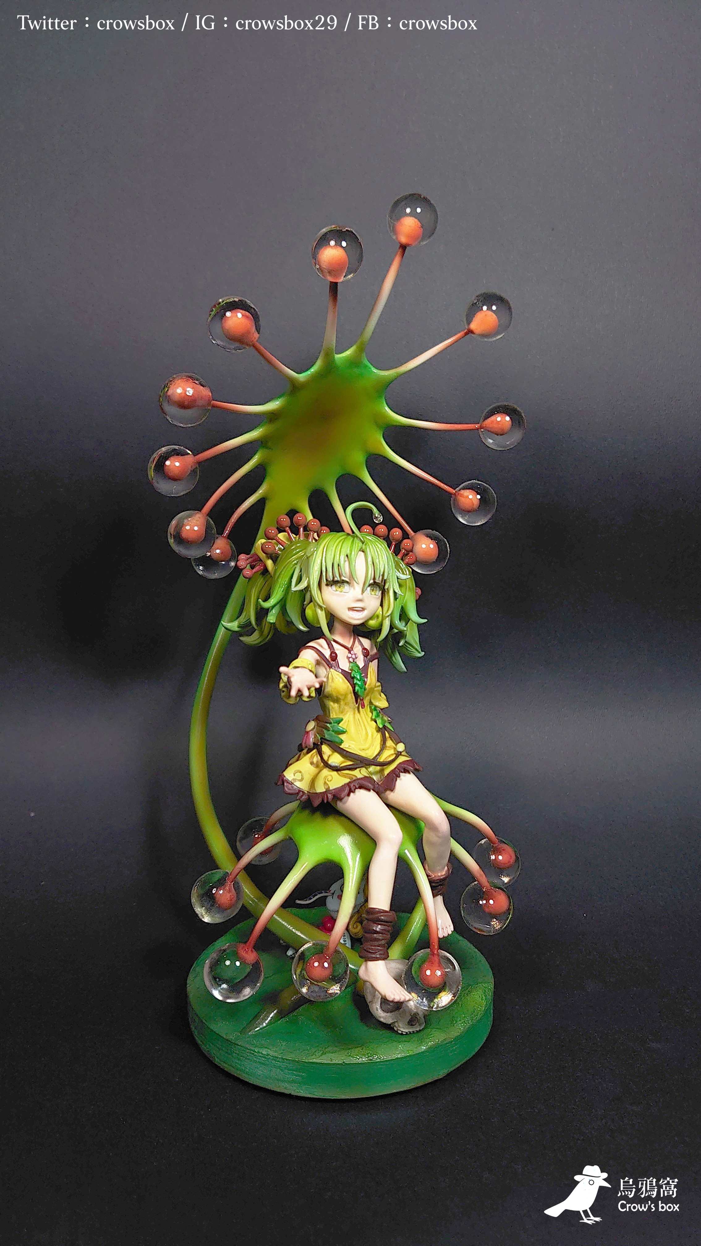 遊戲王セラの蟲惑魔塞拉的蟲惑魔自製GK雕塑塗裝過程全紀錄烏鴉窩