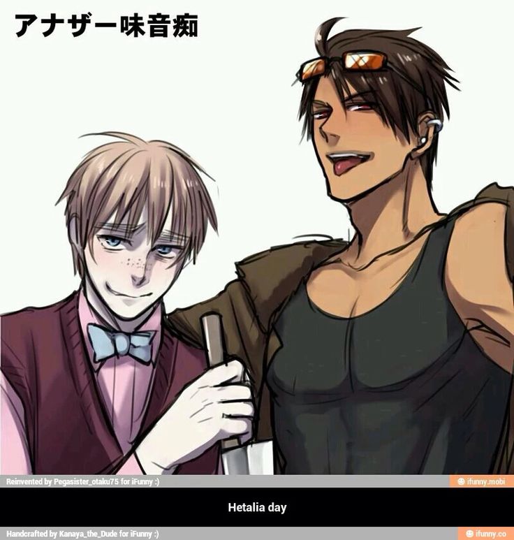 Hetalia (ヘタリア) - 2P!England & 2P!America <-- Friggin' love