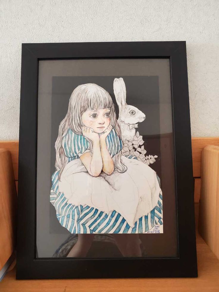 有 ヒグチユウコ 原画 真作 アリス 女の子 直筆サイン入り「中古」の