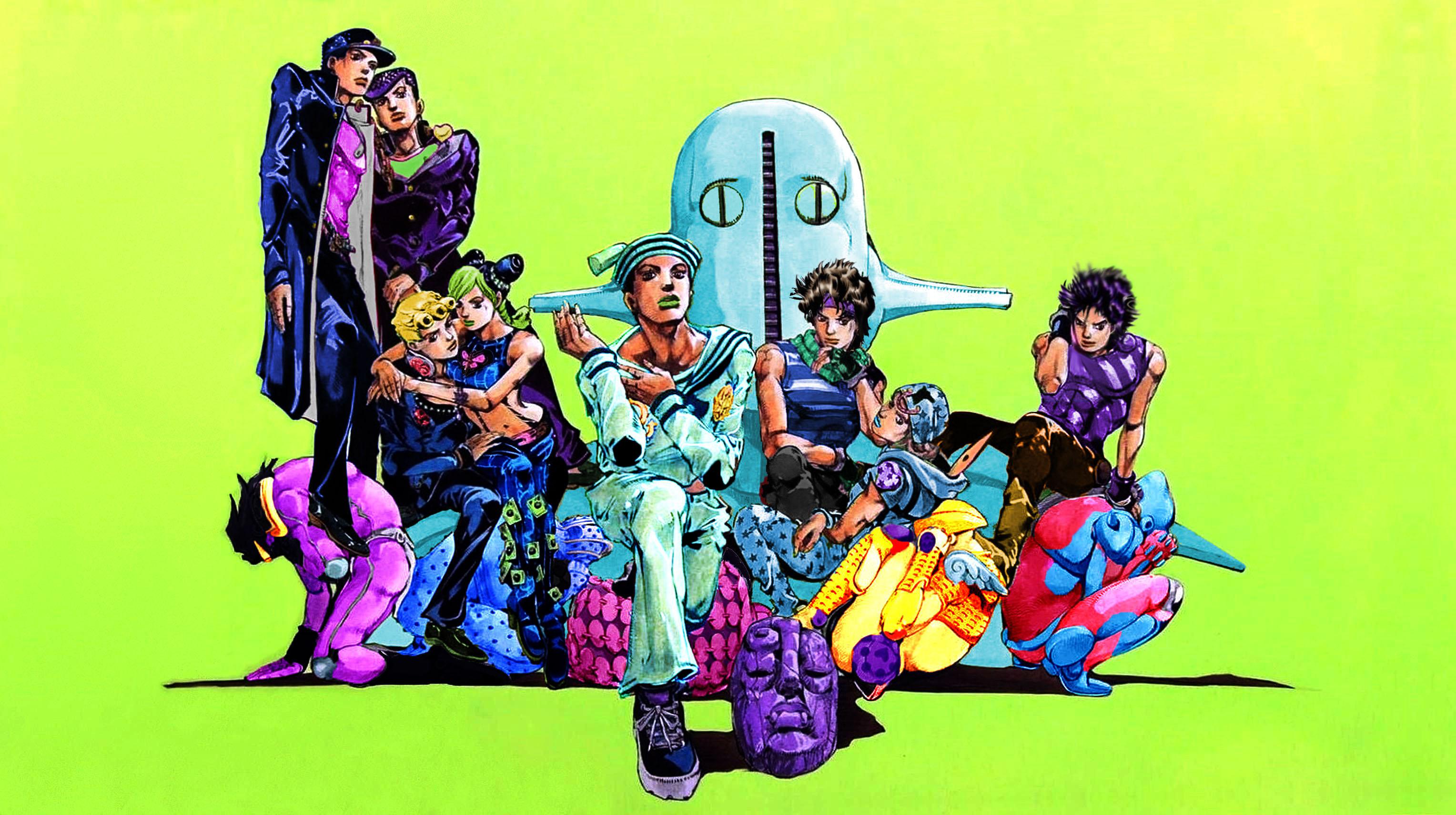 Araki's 2013 JoJoveller art but I gave their manga colors. Also, I