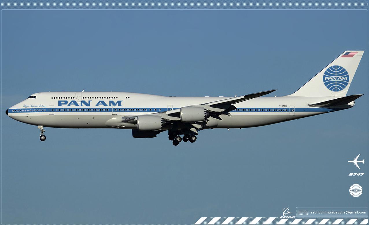 パンナム ボーイング747-8 レトロジェットの塗装コンセプト : r/airplanes