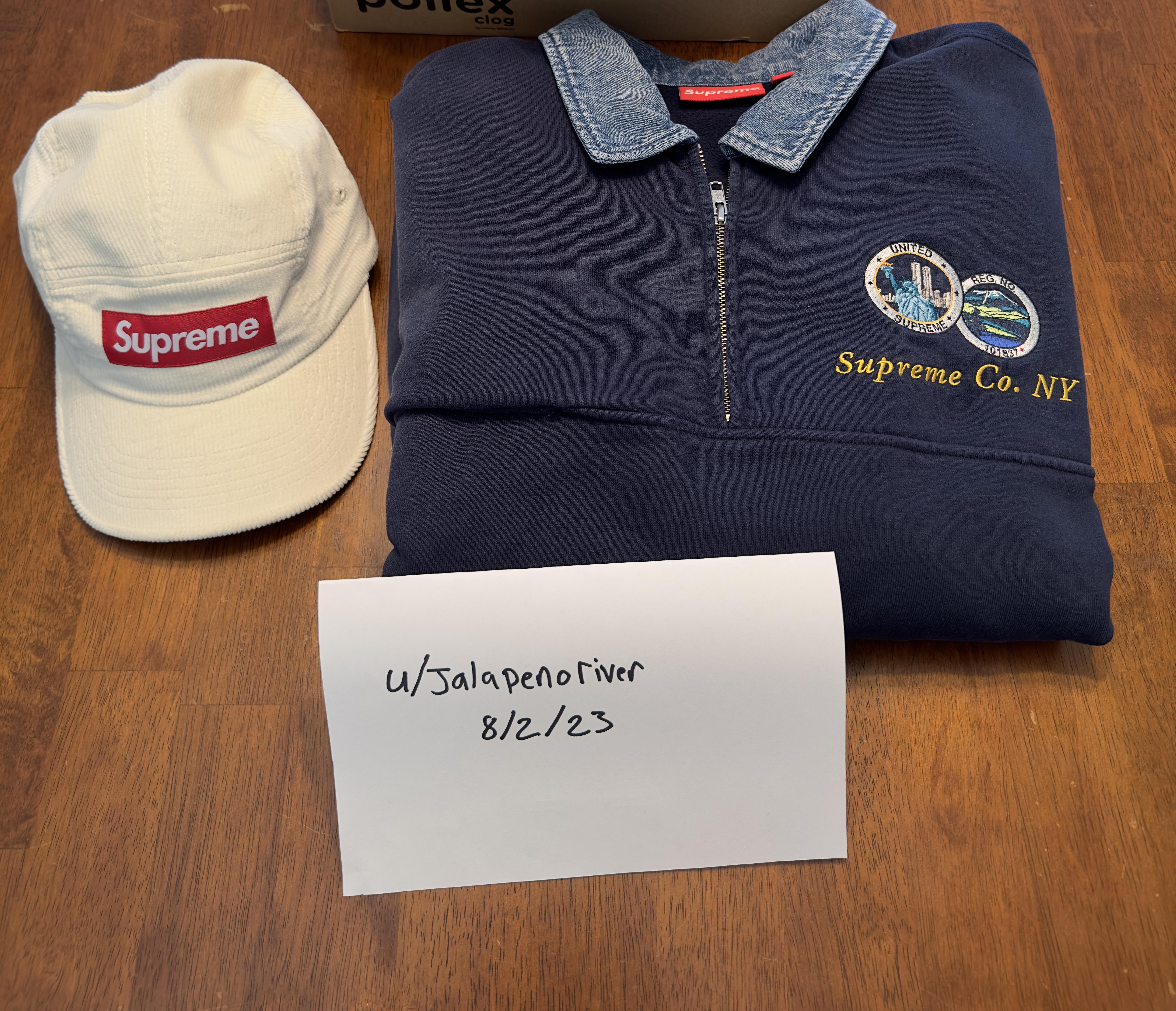WTS] Supreme Denim Collar 1/2 ZIP SS23 BIN 180 (DISCLAIMER