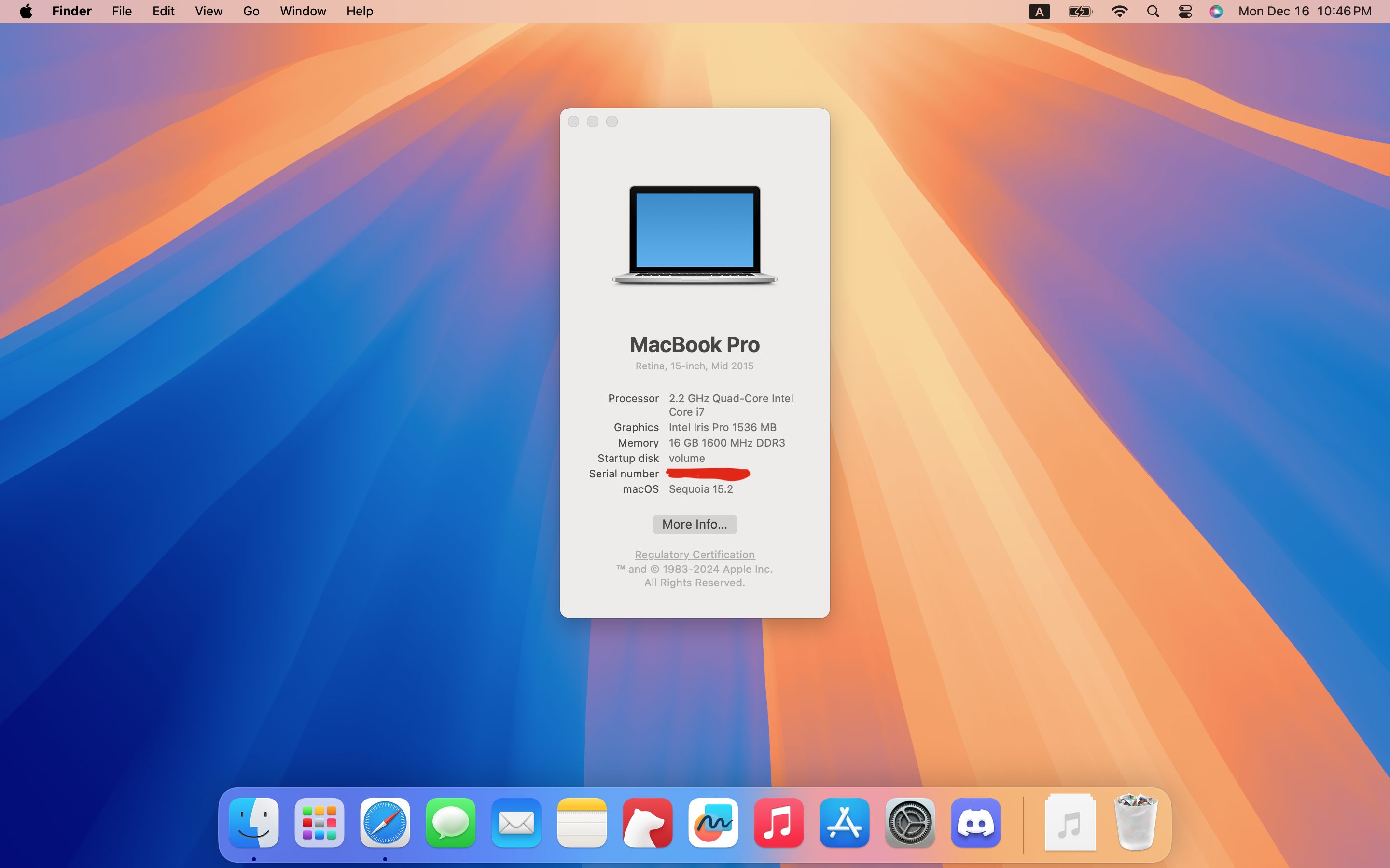 macOS Sequoia on a mid-2015 MacBook Pro : r/OpenCoreLegacyPatcher