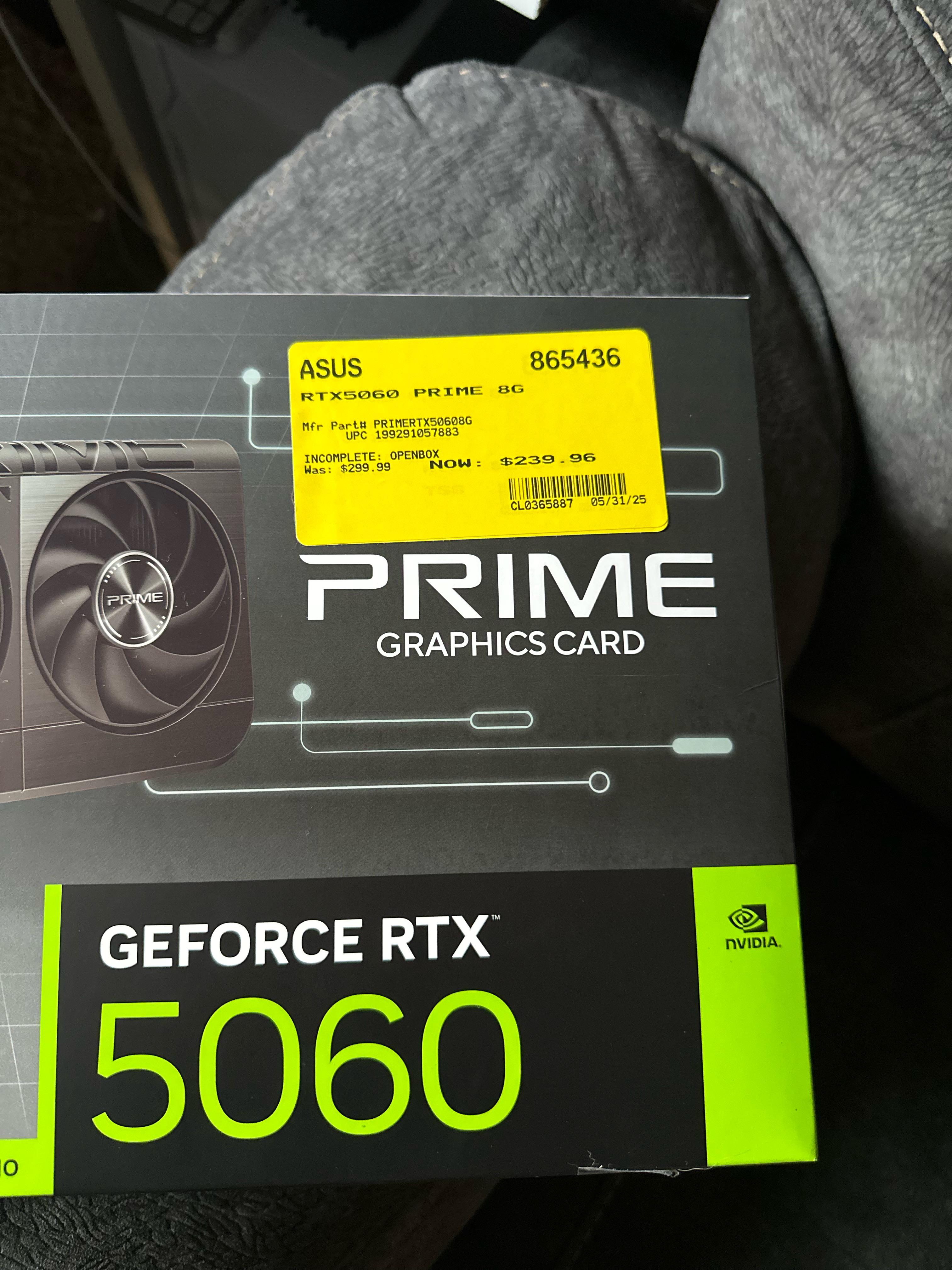 GPU] The SFF-Ready ASUS Prime GeForce RTX™ 5060 8GB GDDR7