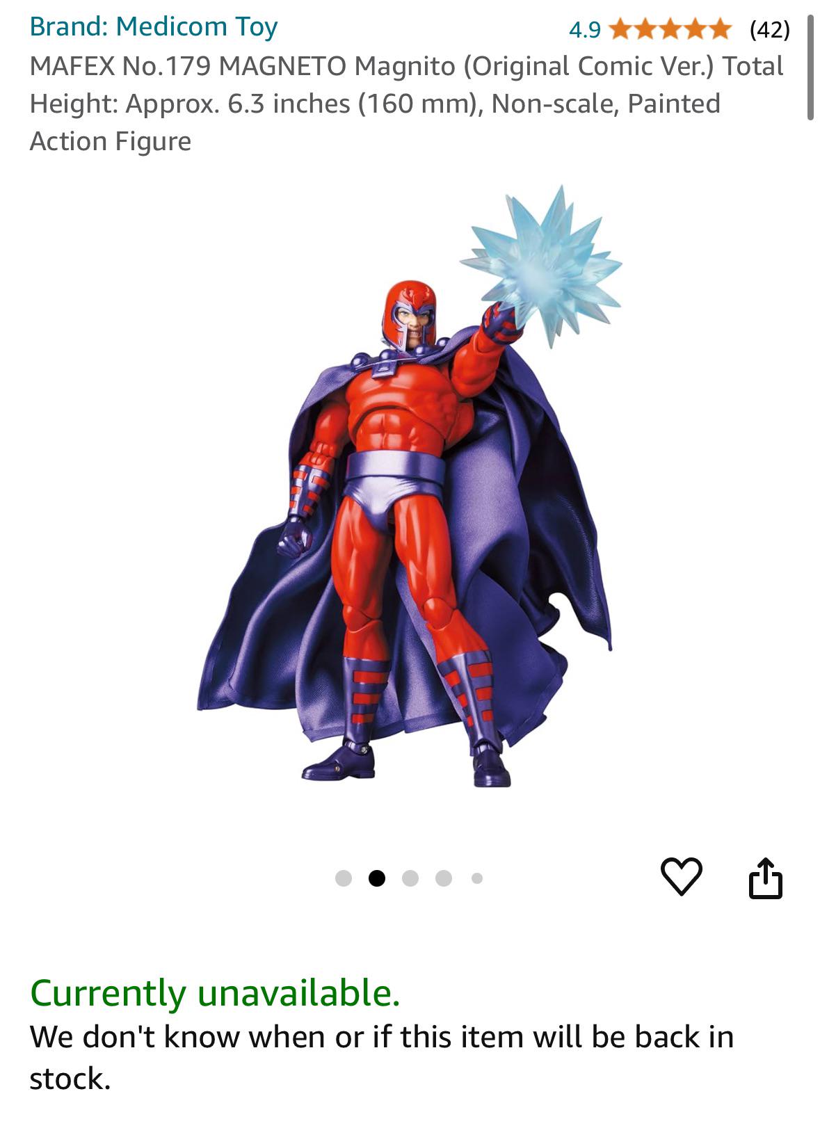Mafex Magneto Reissue? : r/ActionFigures