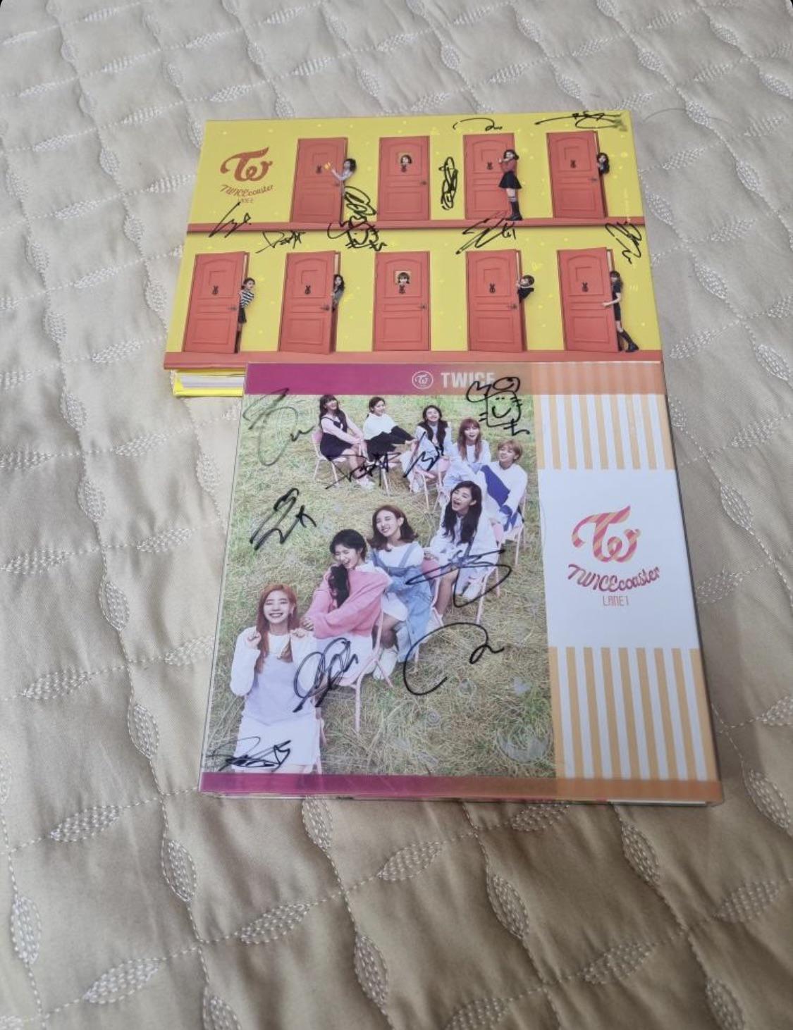 Authenticity Check] Signed TWICE Twicecoaster Lane 1 and 2 Albums