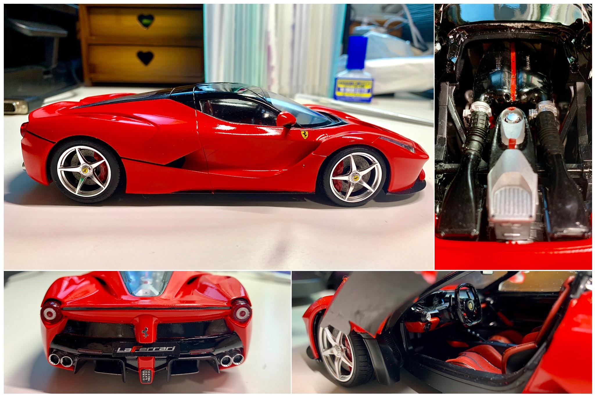 Finished my first kit today! TAMIYA 1/24 LaFerrari. Details and