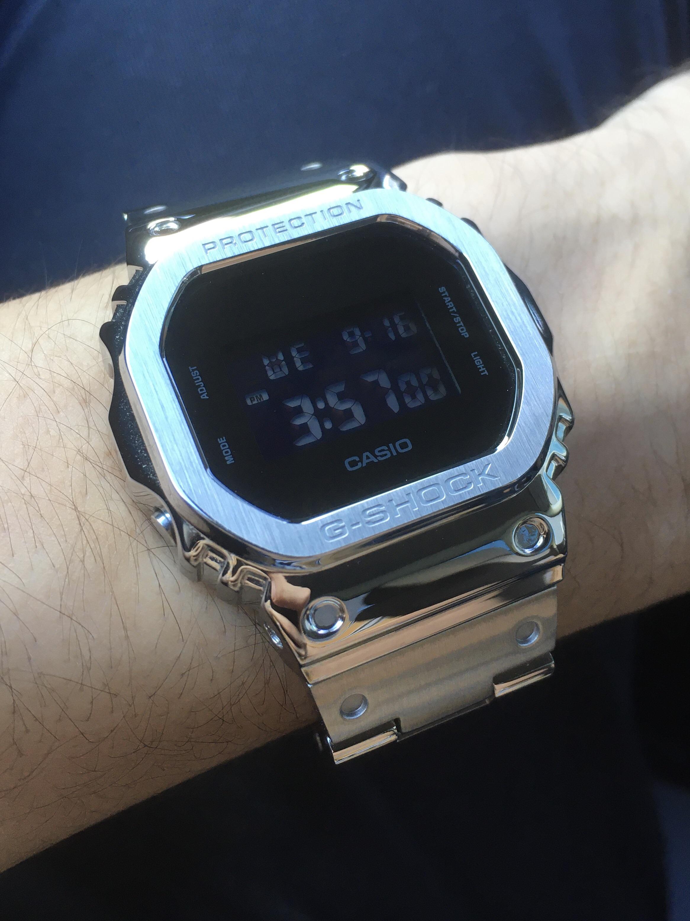 DW-5600BB with stainless steel. : r/gshock