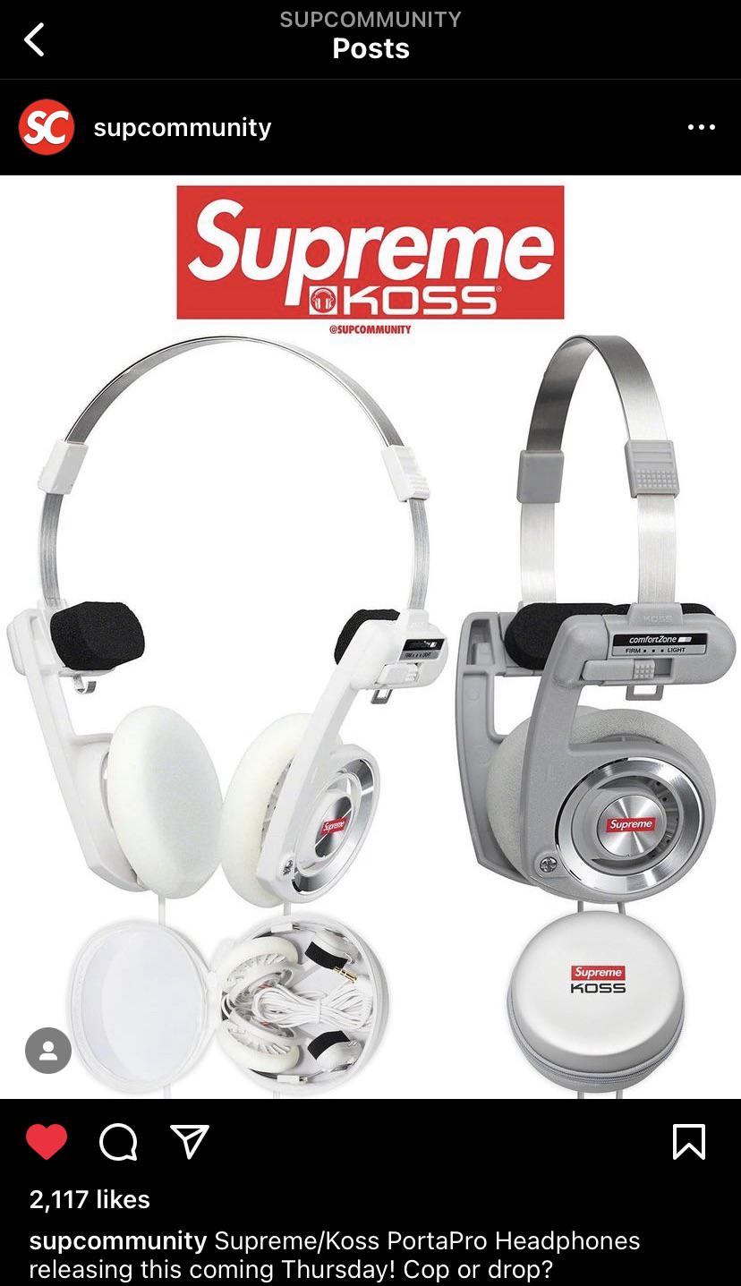 Supreme®/Koss PortaPro Headphones 【公式通販】