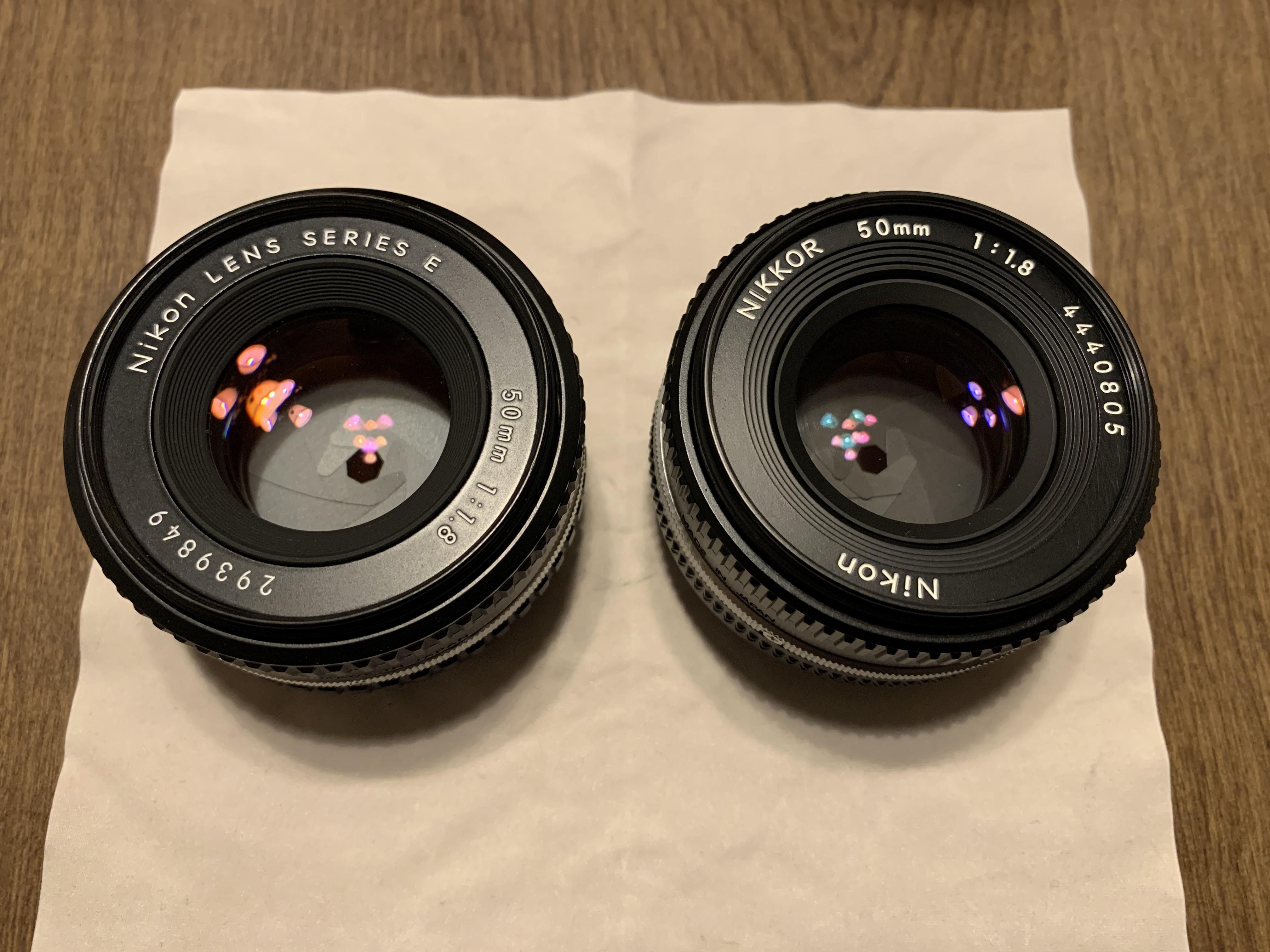Photo Comparison of Nikon 50mm f/1.8 Nikkor and Series-E lenses on