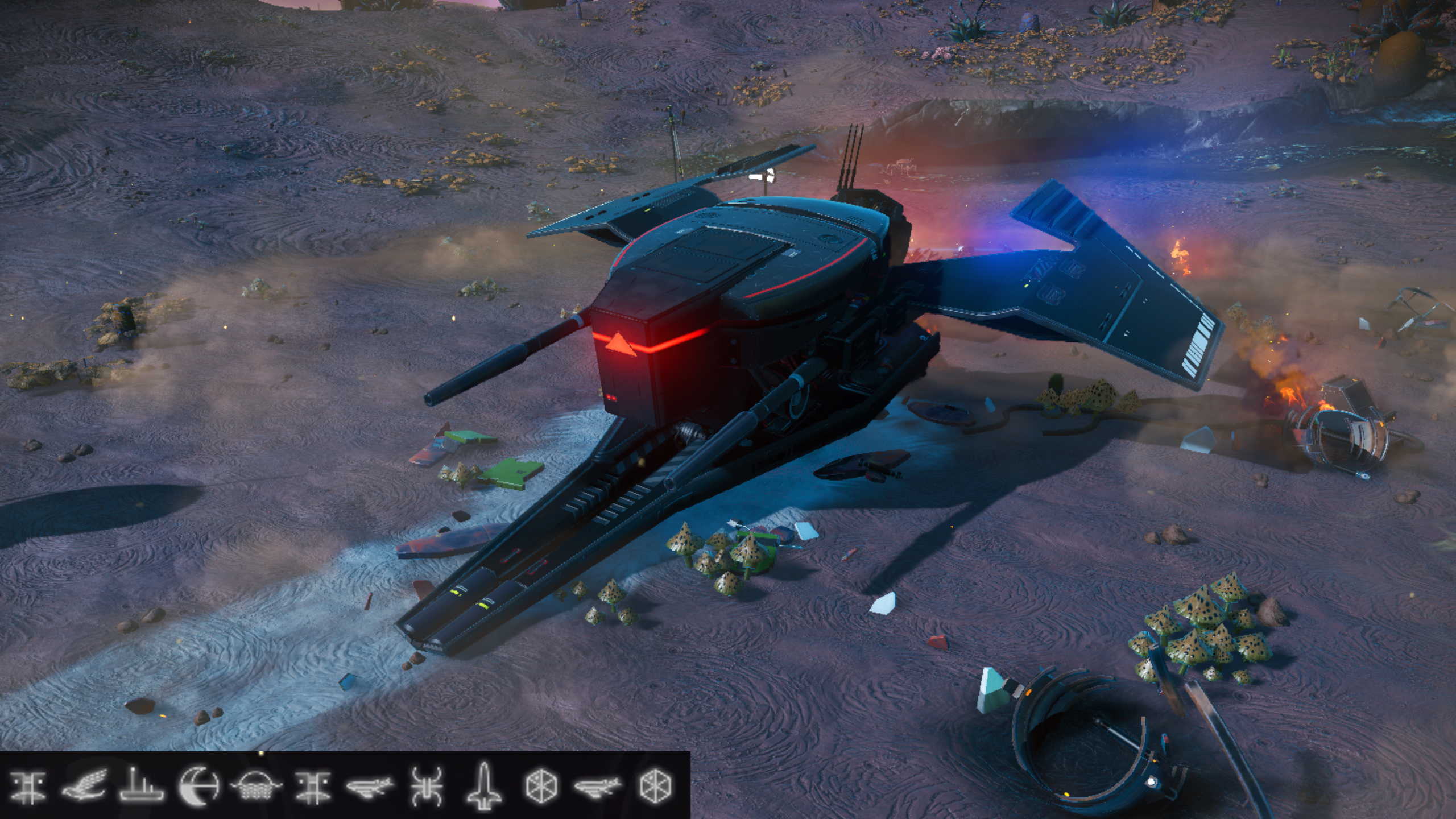 Weird little Black Sentinel Ship A Class// -45.82, +92.61 : r