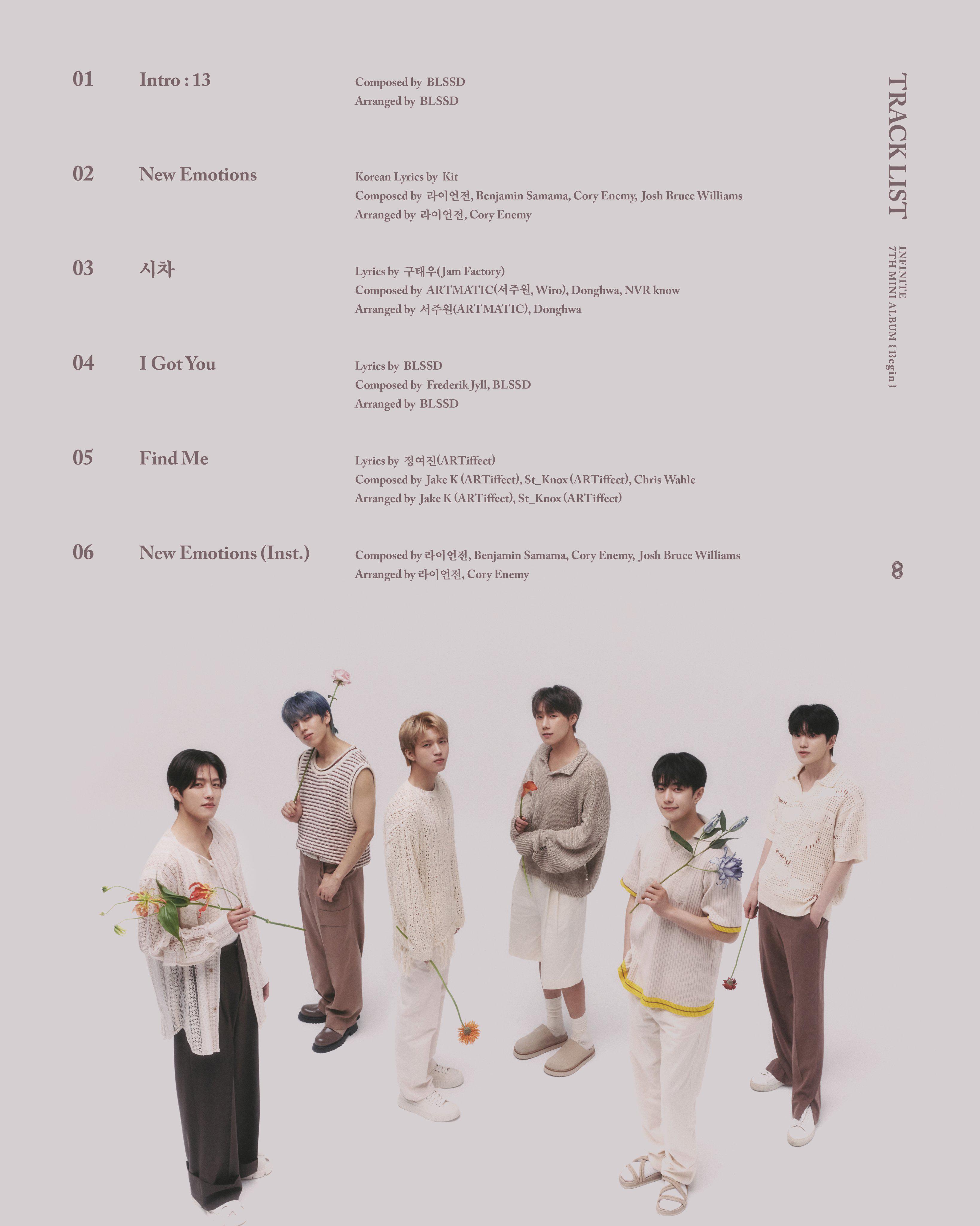 INFINITE - 7th Mini Album '13egin' (Track List) : r/kpop