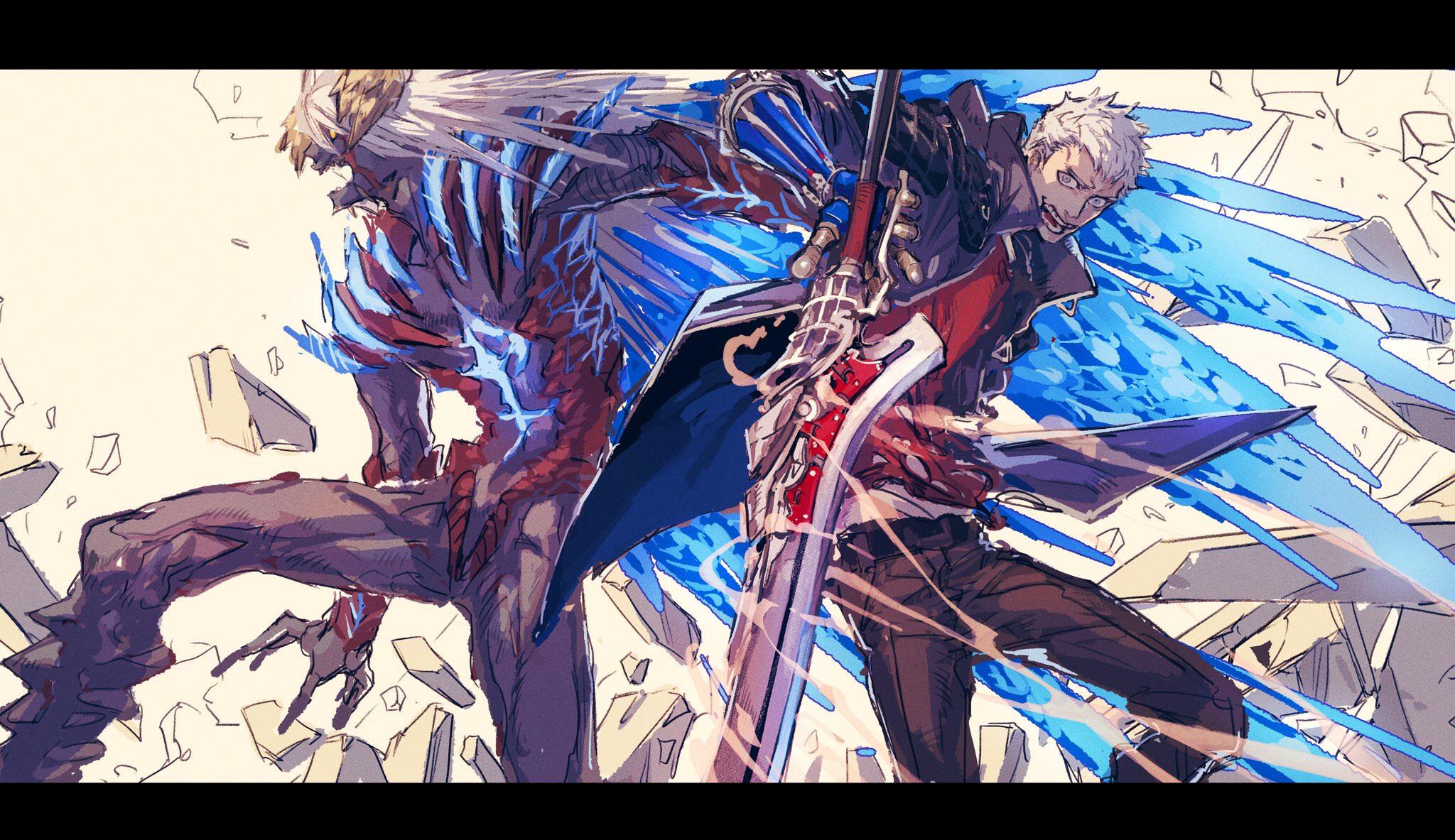 Artwork by Visions of V Mangaka for DMC 5's win : r/DevilMayCry