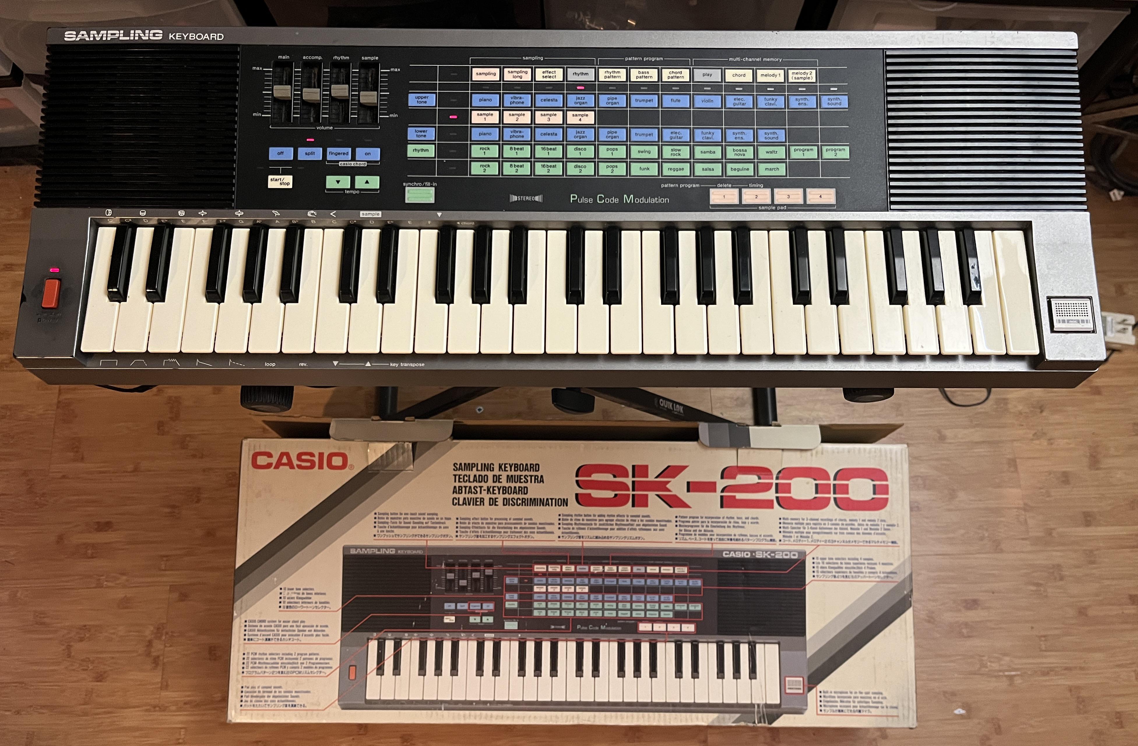 Casio SK-200 サンプリングキーボード : r/synthesizers
