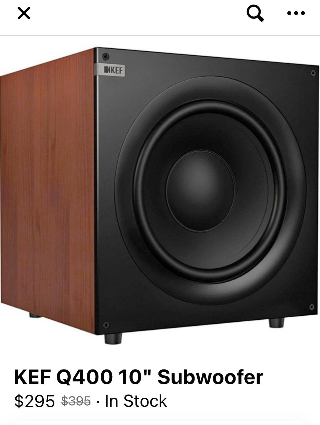 Good deal or no? $295 for a Kef q400 sub. : r/BudgetAudiophile