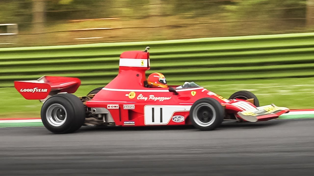 Ferrari 312 B3-74 F1 Car at Imola Circuit: 3.0L Flat-12 Engine