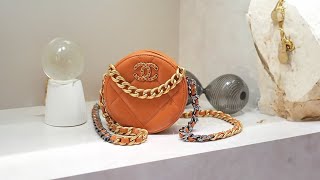 CHANEL CHANEL19 ラウンド クラッチ チェーン ショルダー バッグ