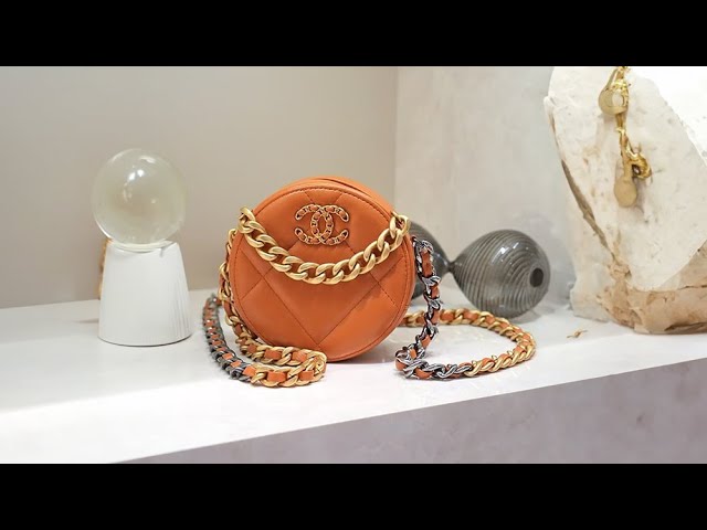 CHANEL CHANEL19 ラウンド クラッチ チェーン ショルダー バッグ