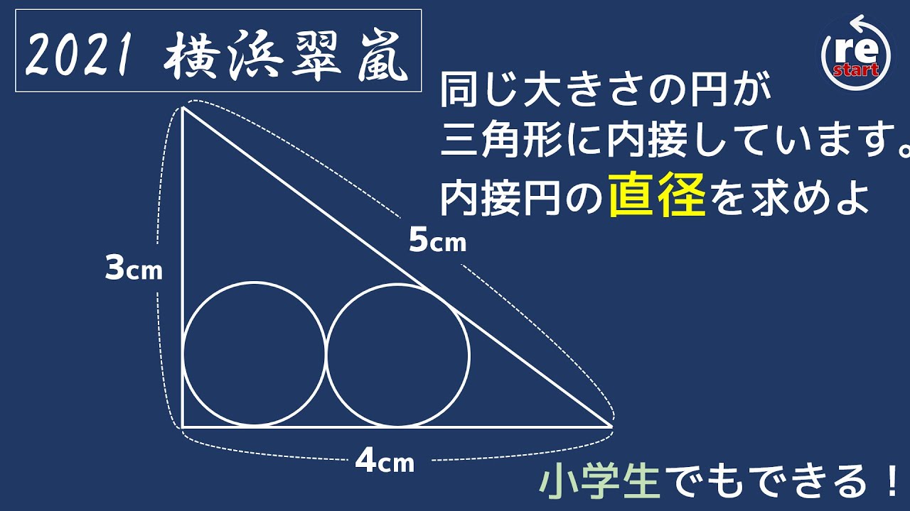 数学算数1問解説】横浜翠嵐2021 - YouTube