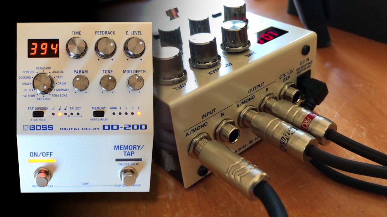 BOSS: DD-200 Digital Delay. A cruise through the delay types