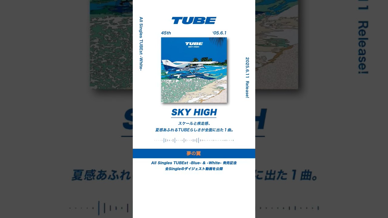 TUBE「SKY HIGH」from All Singles TUBEst -White- - YouTube