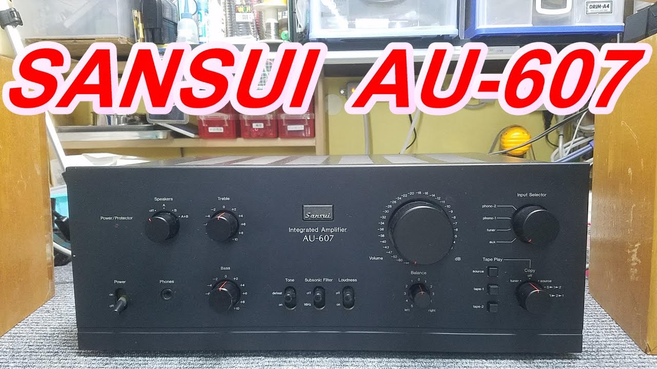 SANSUI プリメインアンプ AU-607 スピーカー出力確認済 SANSUI